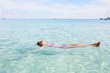 Girl Floating In Andaman Sea