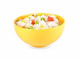 Rice and vegetables in a bowl