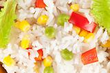 rice with vegetables closeup