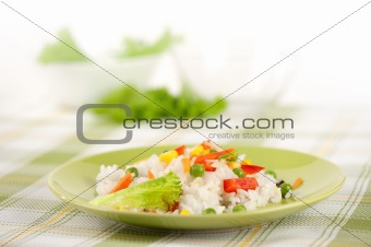 Rice and vegetables