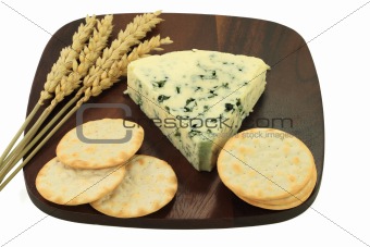 Blue Cheese and Water Crackers.