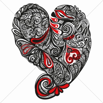 detailed decorated heart