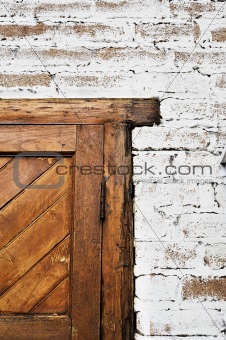 door frame in brick wall