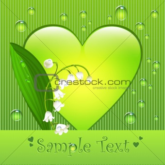 Lily of the valley summer love greeting card