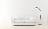 White sofa in luminous room