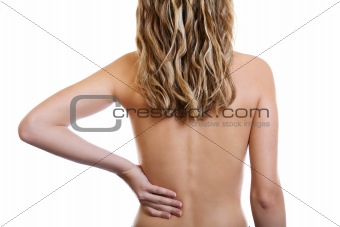 Woman with painful back