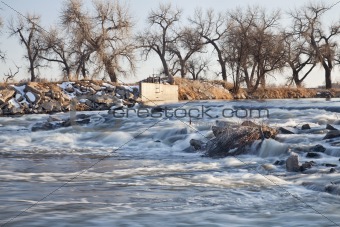 river diversion dam in Colorado