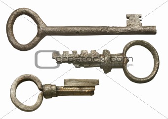 set of ancient metall keys