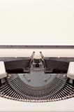 Typewriter with a blank paper inserted