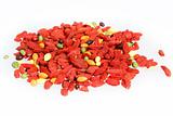 red dried goji berries traditional chinese herbal medicine