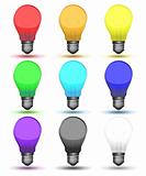 Color set of bulbs for your design