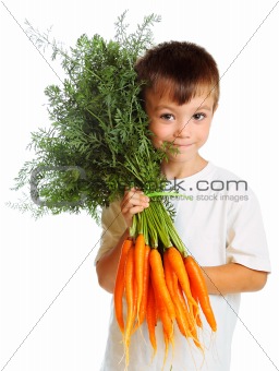 Boy with carrots