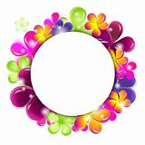 Circle With Abstract Flowers