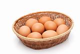 Eggs in a wicker basket