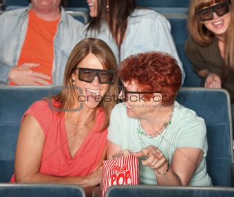 Laughing Women With 3D Glasses