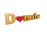 donate red heart symbol