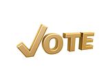 golden vote check symbol