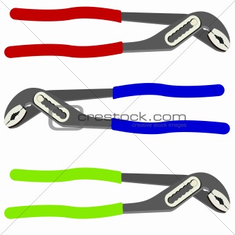 Pliers isolated on white background.