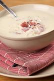 Cream cheese soup with bacon