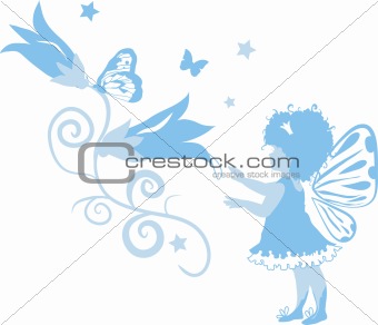 Fairy Little Girl Silhouette