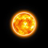 Red Star Shiny Sun. Vector Illustration of Fire Planet