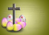 Cross INRI and easter egg