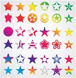 The different collection of stars. Vector