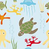 Sea animals pattern