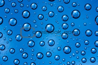 Blue Water drops texture