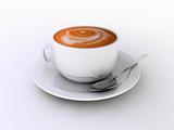 cappuccino isolated on white background