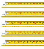 tape measure in cm, cm and inch, cm and hand, cm and span, cm and foot
