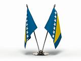 Miniature Flag of Bosnia and Hercegovina (Isolated)