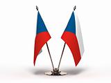 Miniature Flag of Czech Republic (Isolated)