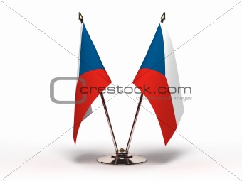 Miniature Flag of Czech Republic (Isolated)