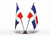 Miniature Flag of Dominican Republic (Isolated)