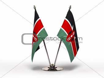 Miniature Flag of Kenya (Isolated)