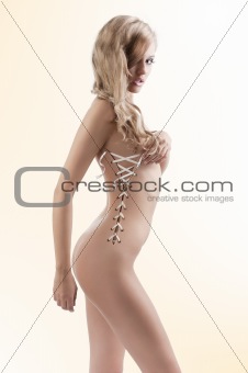 sexy creative shot girl with fantasy corset