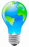 World globe light bulb concept