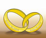 Linked Golden Wedding Rings