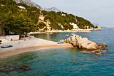 Adriatic Beach in Brela Village, Croatia