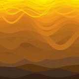 Curved wavy lines in brown and yellow shades. 
