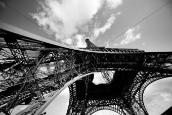 Eiffel Tower from the bottom. Paris, France