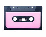 Vintage audio cassette isolated.