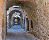 Arches in the village of Mesta in Chios