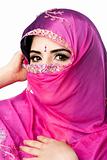 Indian Hindu woman with headscarf