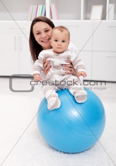 Baby gymnastic and fun