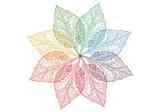 colorful spring leaves, vector