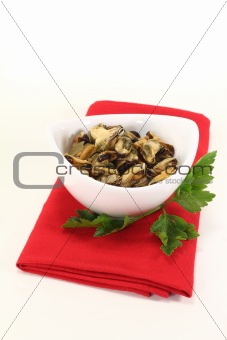 marinated Mussels with italian parsley