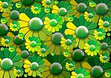 Green Flowers Background