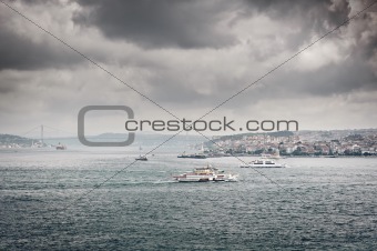 Dark clouds over Bosphorus